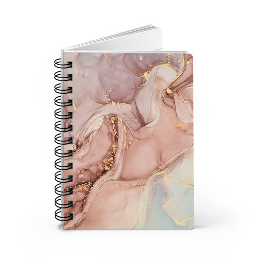 Pastel Pink Marble Spiral Bound Journal