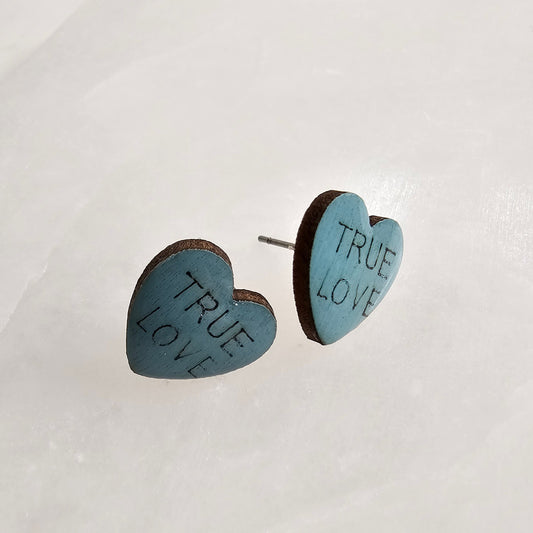 True Love Heart Stud Earrings